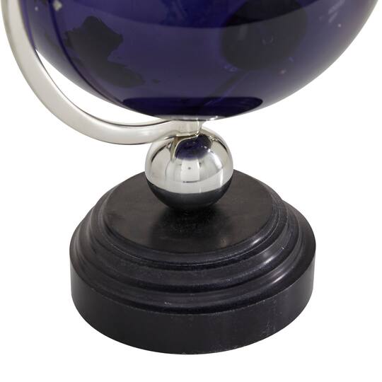 13" Blue Ceramic Coastal Globe